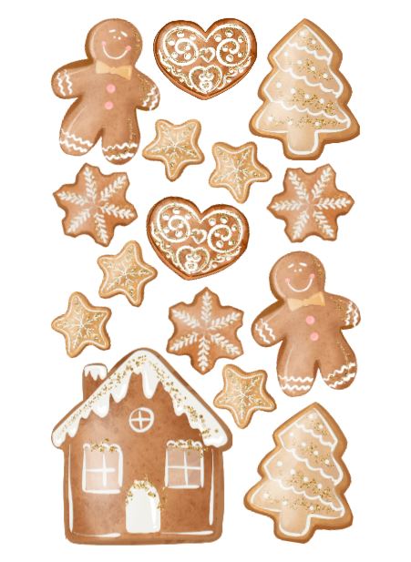 Christmas Gingerbread House & Friends Precut Images