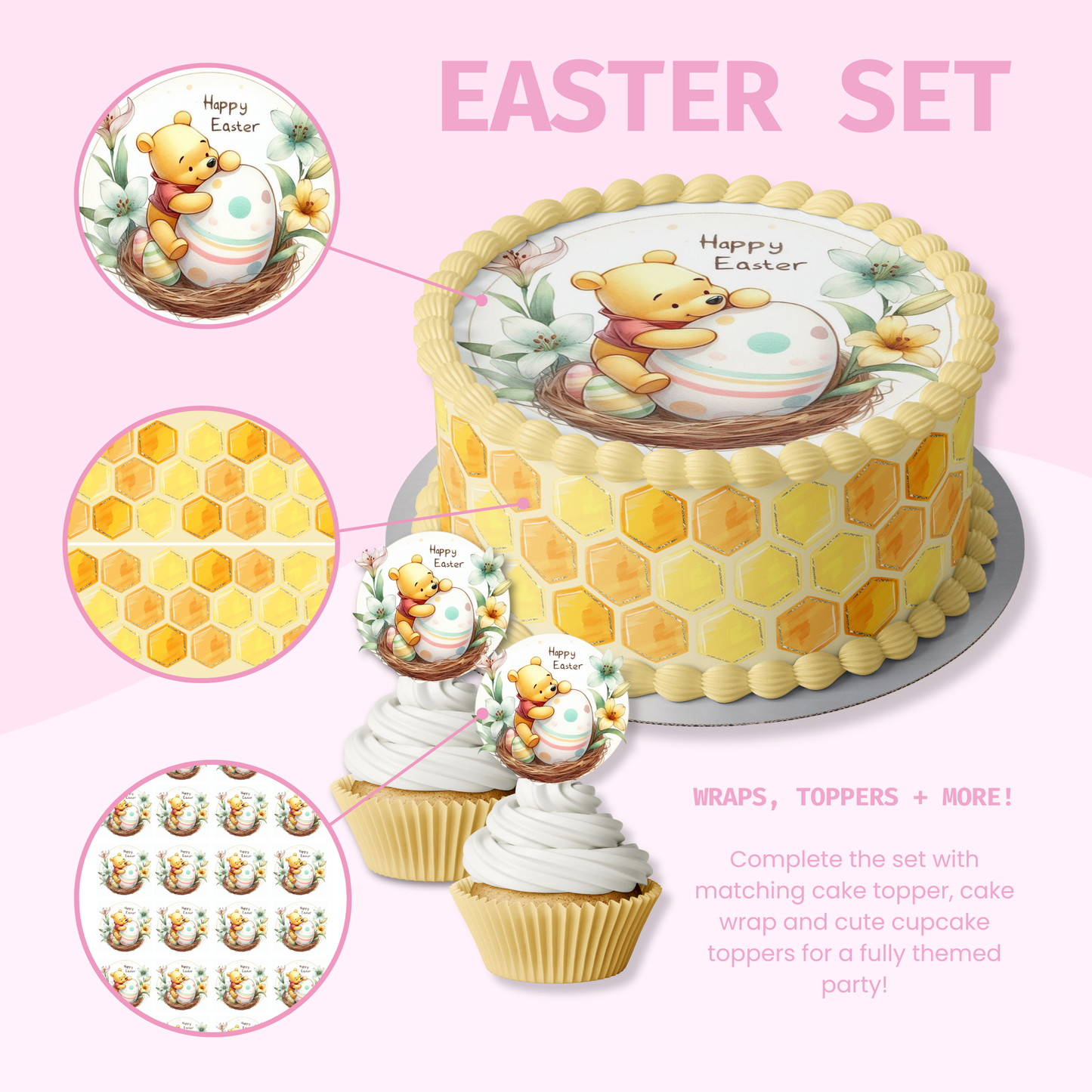 Easter Winnie the Pooh Cake Topper