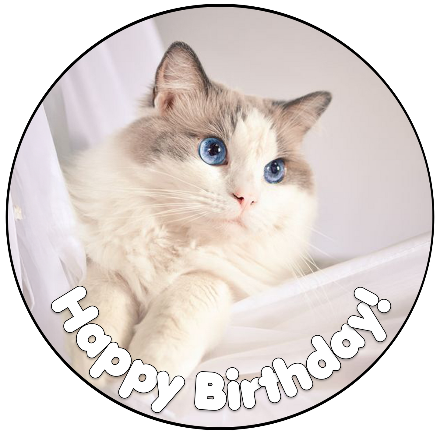 Ragdoll Cat Cake Topper