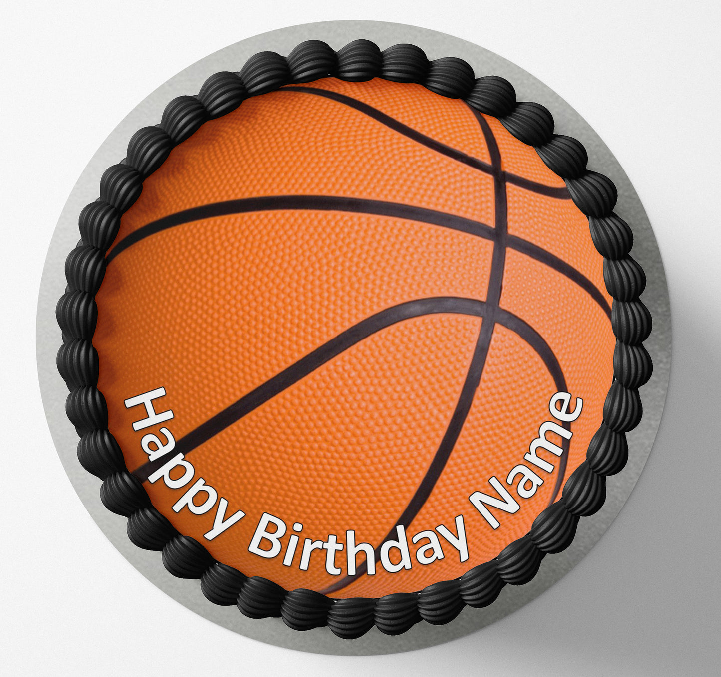 Basketball sports ball edible cake topper wafer icing cake decorating