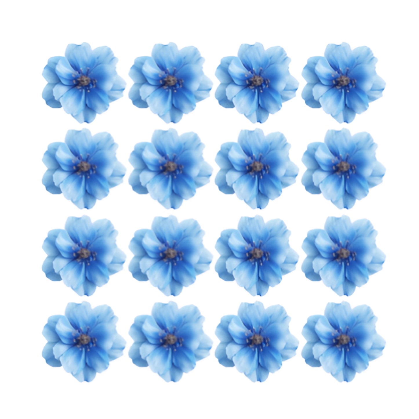 Pretty blue rose Flower edible wafer or icing cake cupcake whimsical