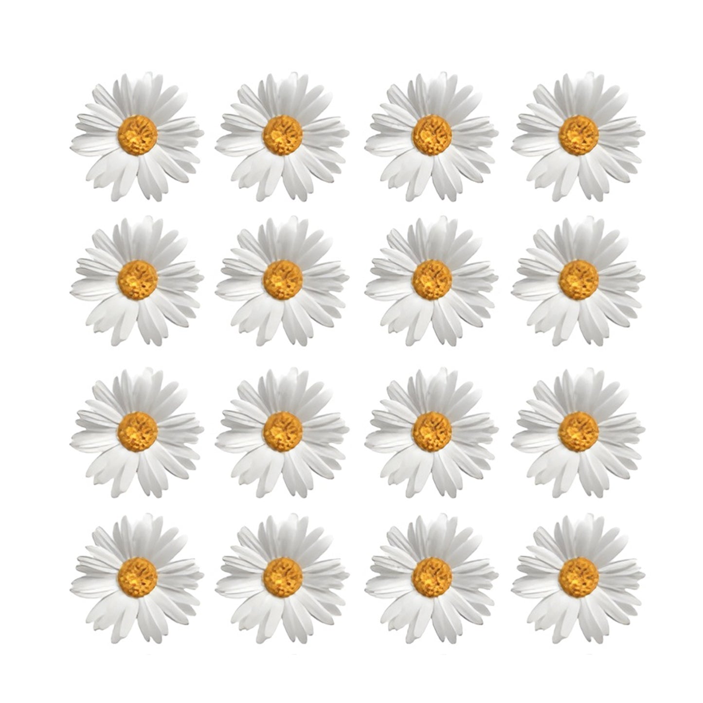 Pretty white daisy daisies Flower edible wafer or icing cake cupcake
