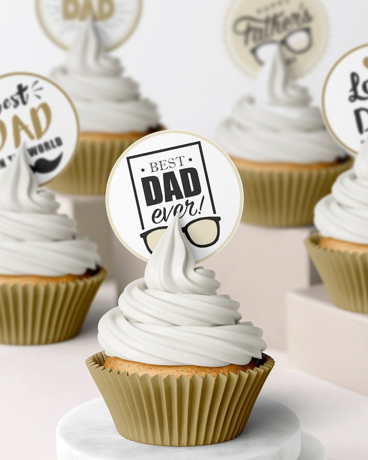 edible wafer icing cupcake toppers fathers day