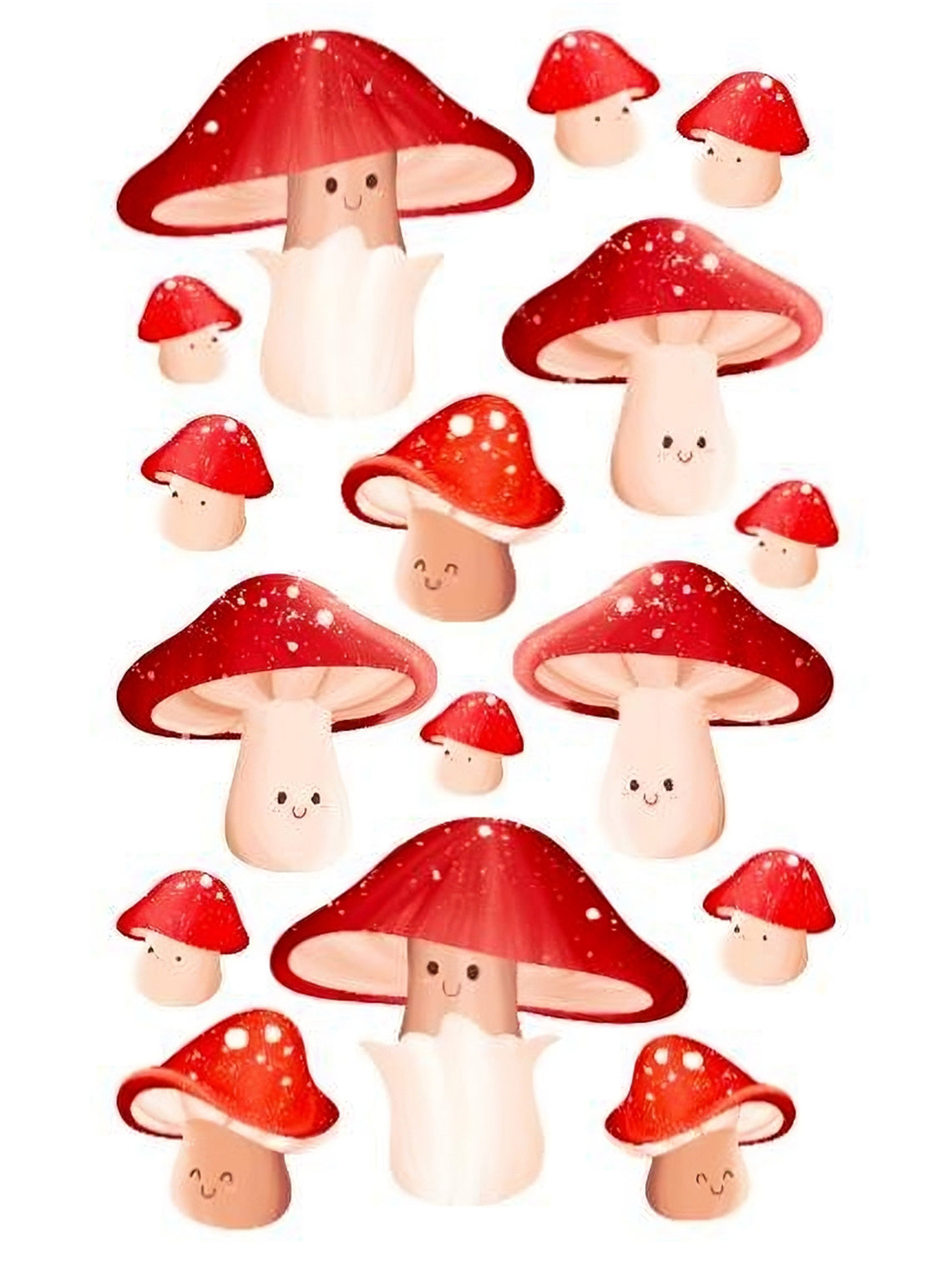 Edible cake decorations wafer icing mushrooms magic cute cozy cottage