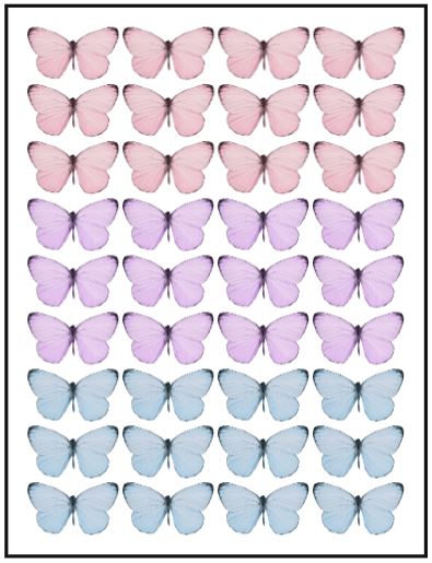 Pastel Wafer Butterflies