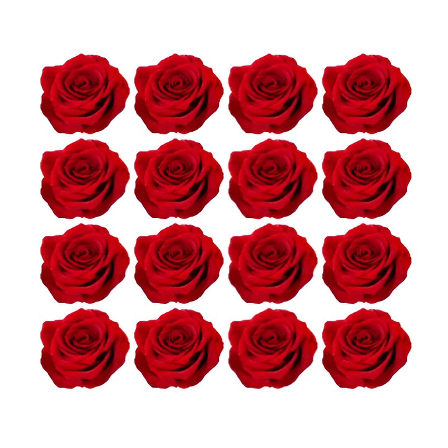 Pretty red roses Flowers edible wafer or icing cake cupcake valentines