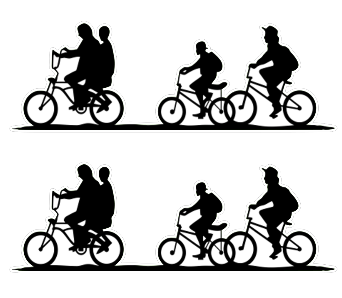 Stranger Kids Bike Silhouette Cake Wrap