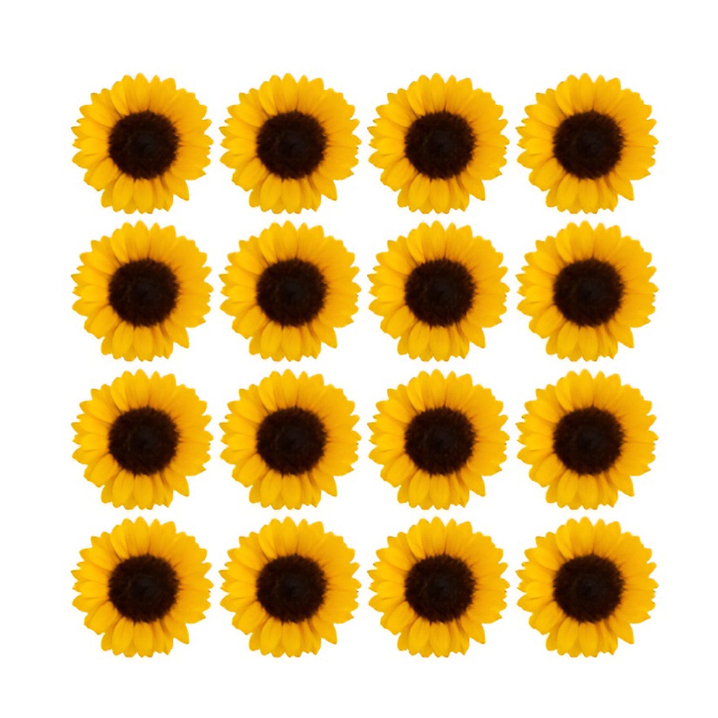 Pretty yellow sunflowers Flower edible wafer or icing cake cupcake