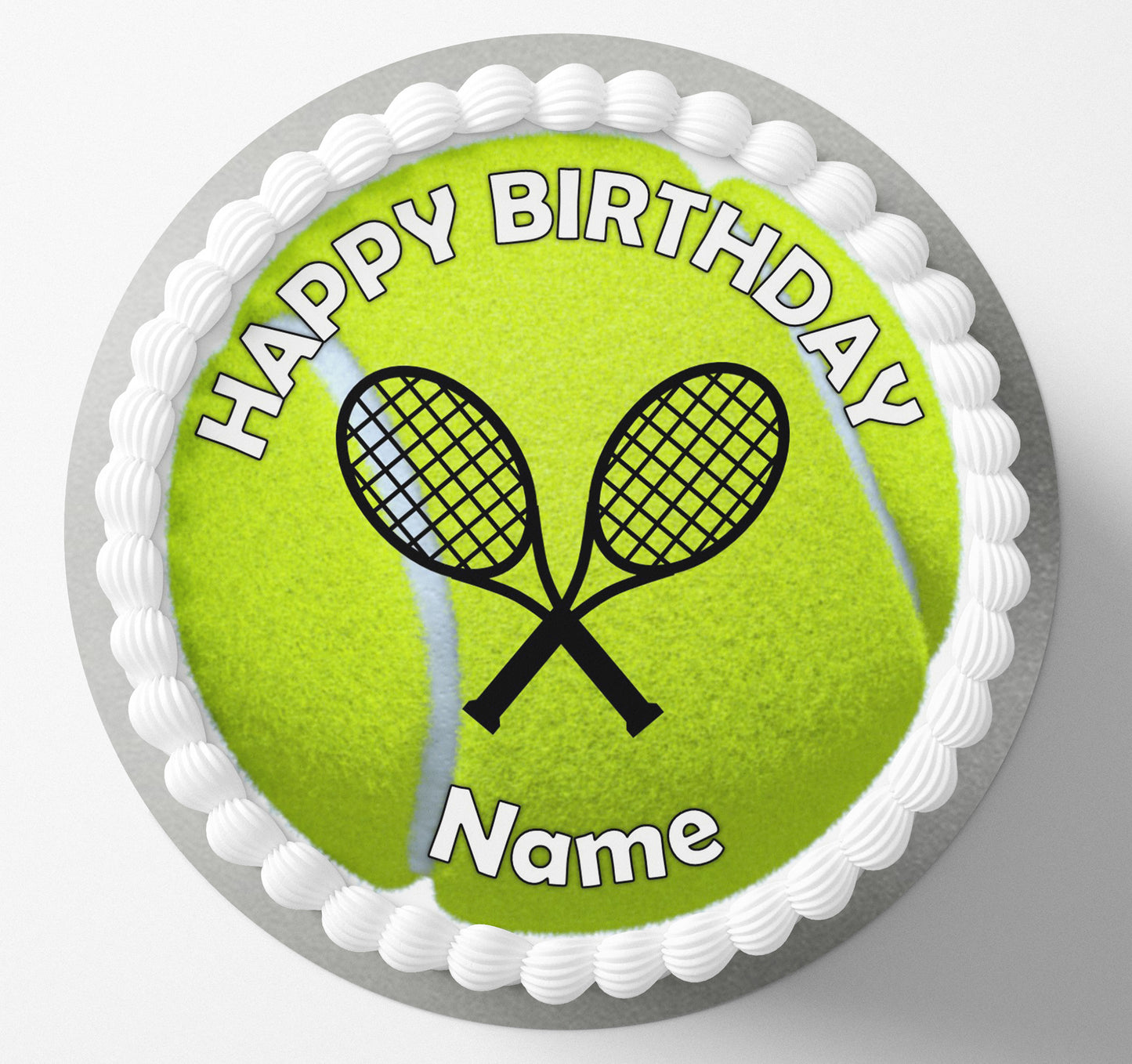 Sports Tennis edible cake topper wafer icing cake decorating