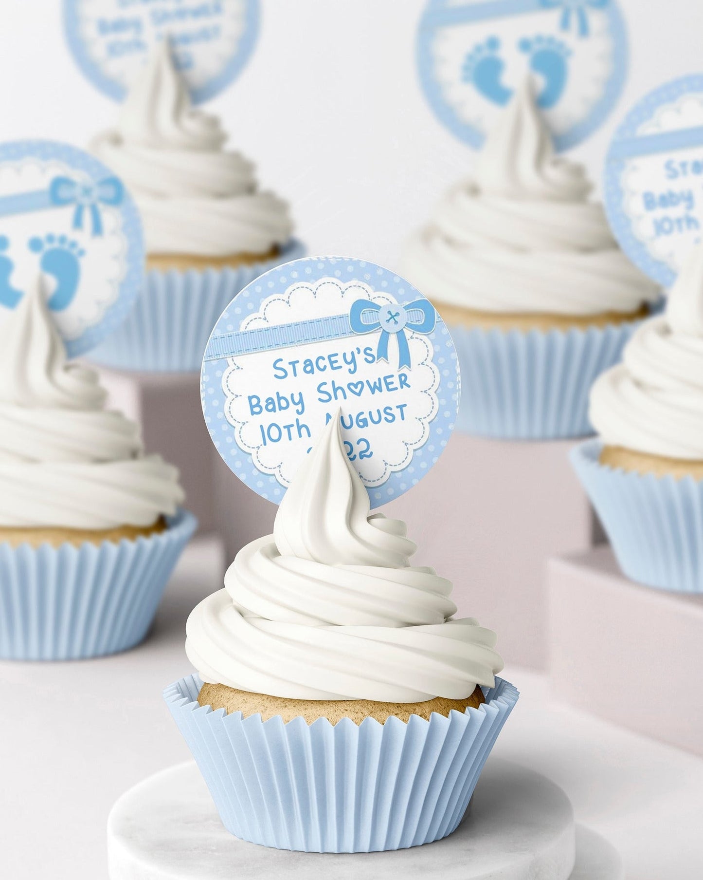 edible wafer icing cupcake toppers baby shower