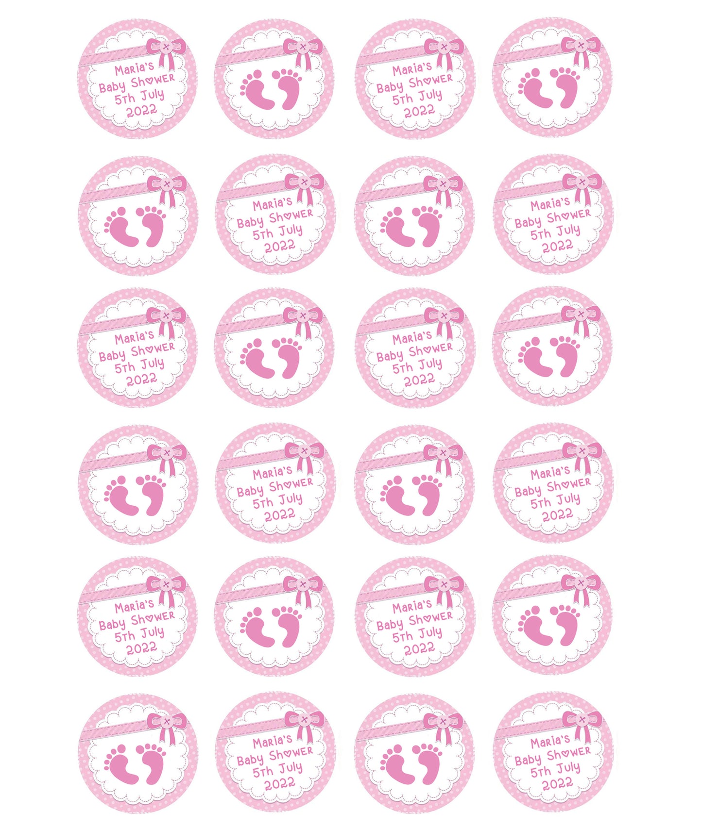 Customisable Baby Shower Cupcake & Cookie Toppers