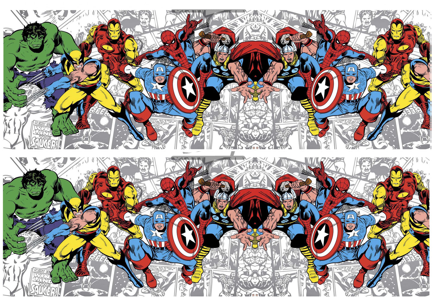 Comic Book Super Heroes Cake Wrap