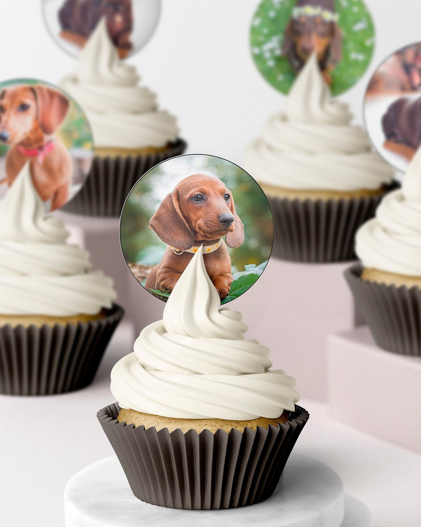 edible wafer icing cupcake toppers sausage dog daschund