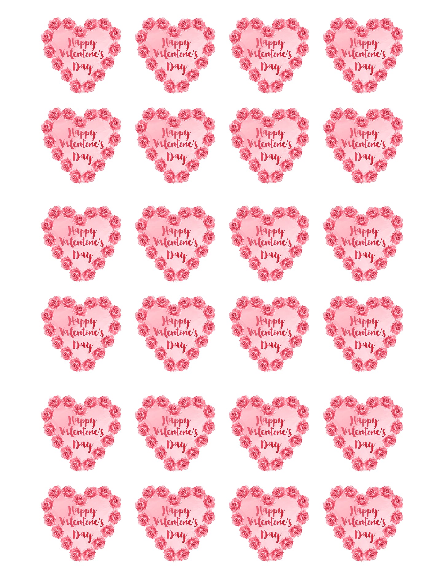 Valentines Day Heart Cupcake & Cookie Toppers