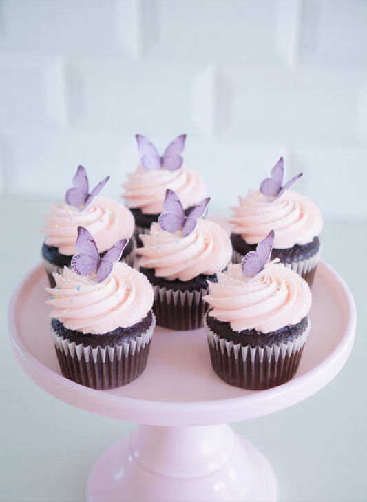 Purple Edible Wafer Butterflies (Pre-Cut) | Butterfly Cake & Cupcake Toppers