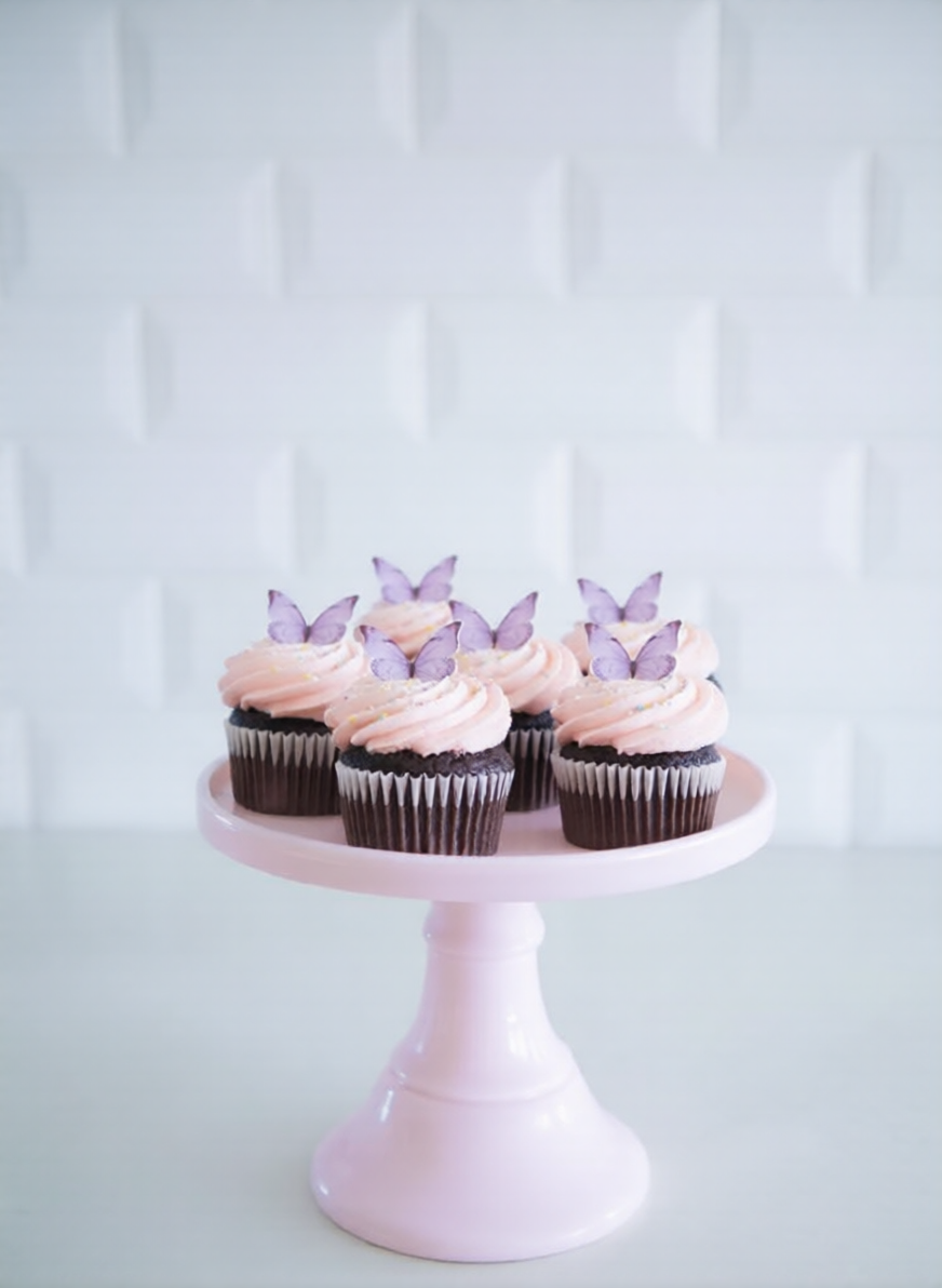Purple Edible Wafer Butterflies (Pre-Cut) | Butterfly Cake & Cupcake Toppers