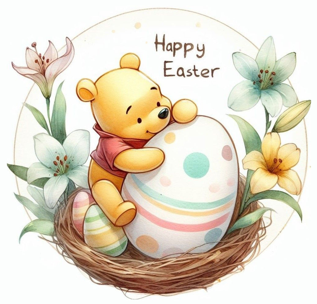 Easter Winnie the Pooh Cake Topper