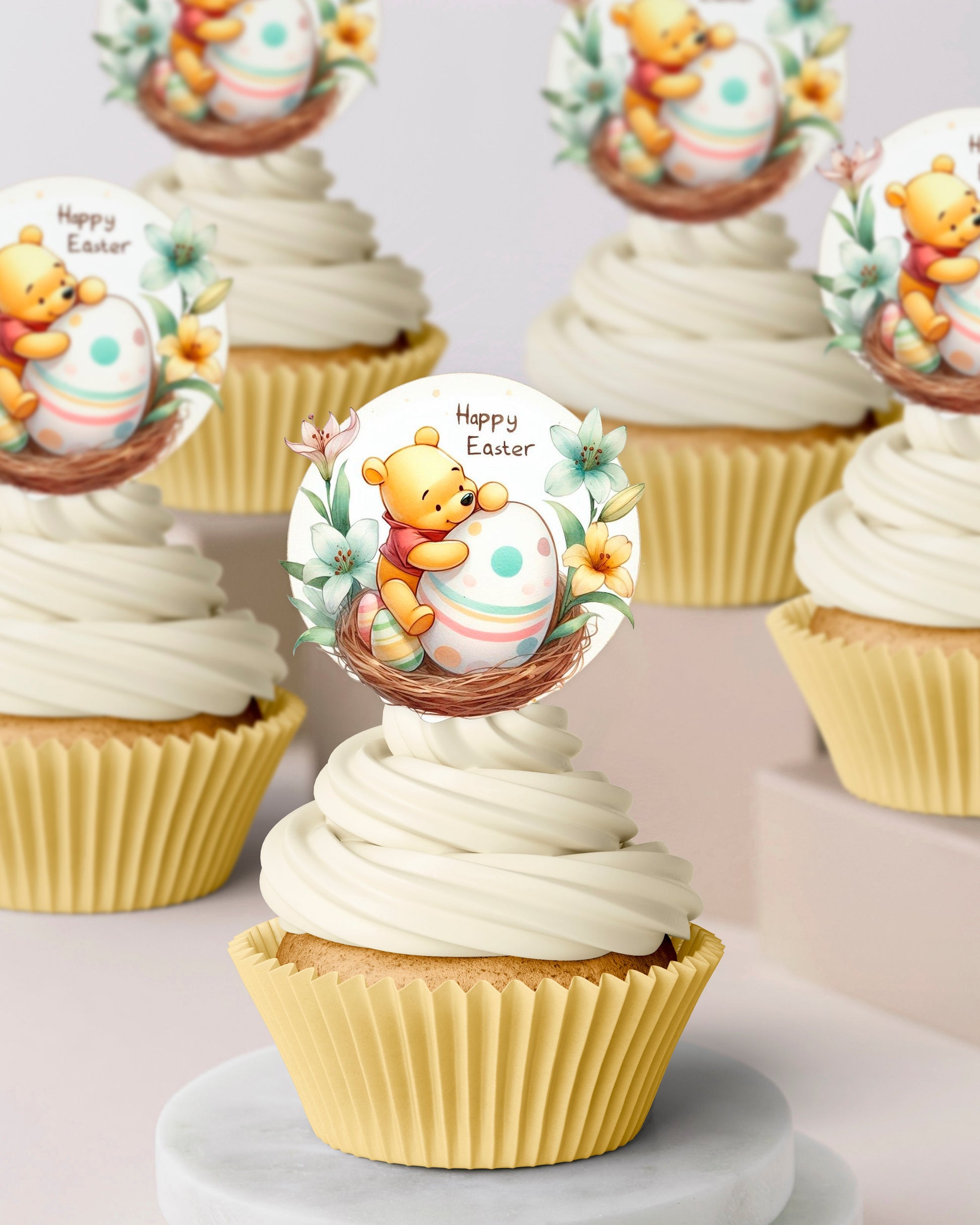 Easter Winnie the pooh Disney edible wafer icing cake toppers