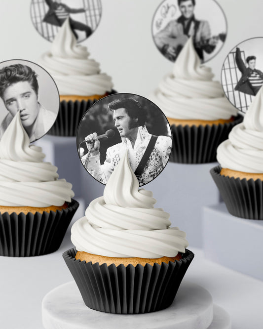 edible wafer icing cupcake toppers Elvis Presley