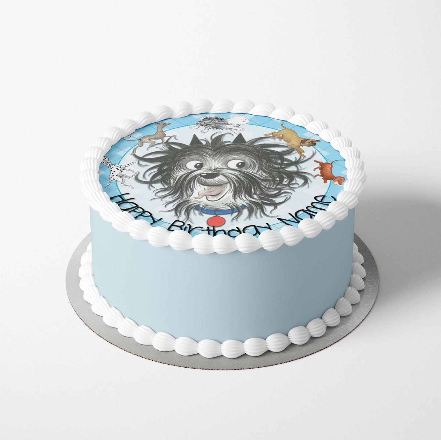 Hairy dog Cake Topper