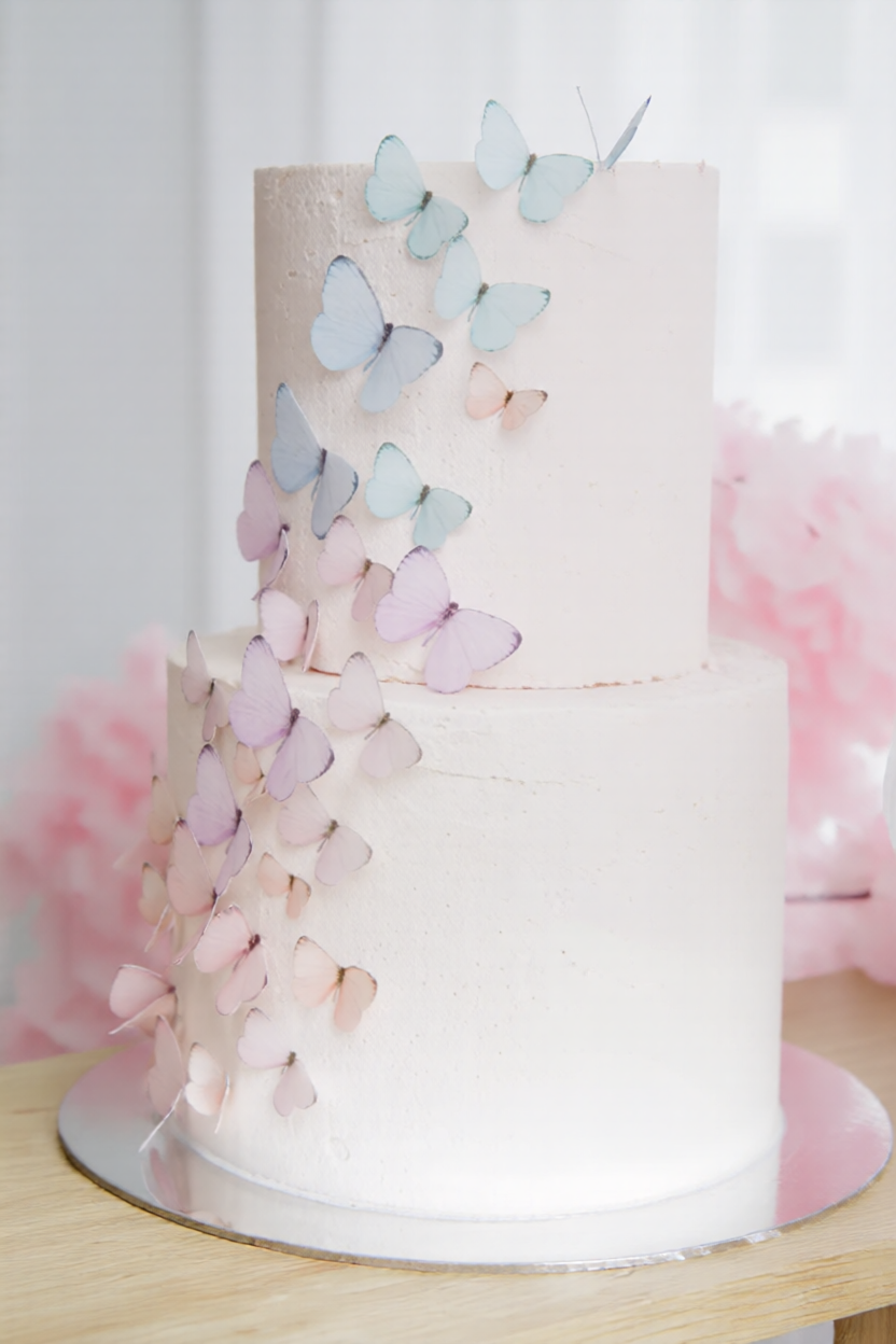 Pastel Edible Wafer Butterflies (Pre-Cut) | Butterfly Cake & Cupcake Toppers