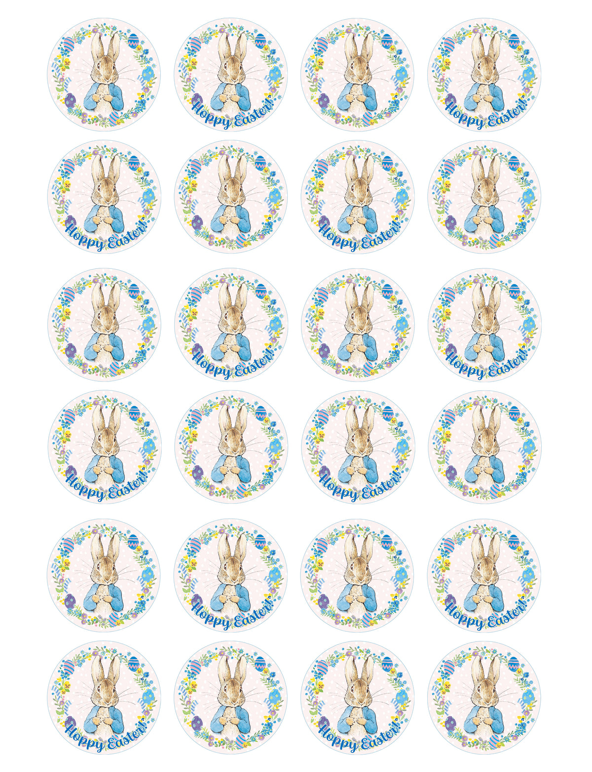 Peter Rabbit Wafer Peter Rabbit Easter Blue Cupcake & Cookie Toppers – Sugar Shoppe