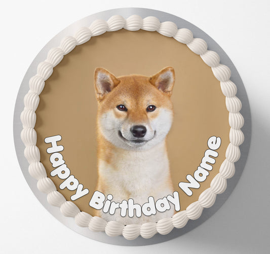 Cute Shiba Inu Doge dog puppy Edible wafer icing cake topper decoration gluten free