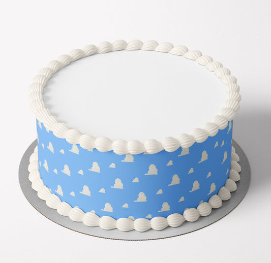 Toy Story Blue Cloud Wallpaper Edible Icing/wafer Cake wrap, easy cake decorating