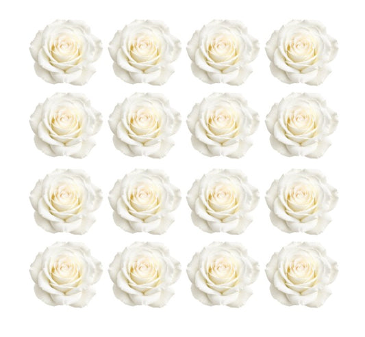 White Wedding roses Flowers edible wafer or icing cake cupcake great for valentines Wedding Birthday