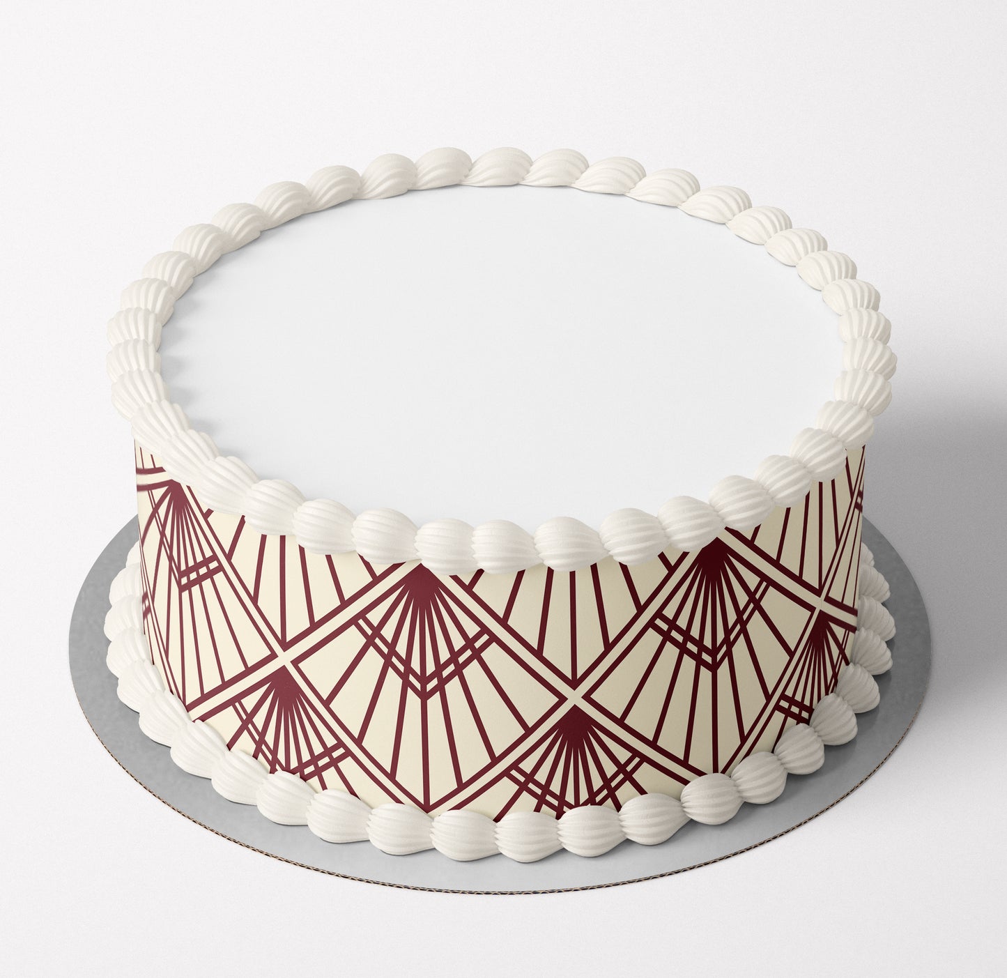 Art Deco Stylish Diamond Brown Cake Wrap