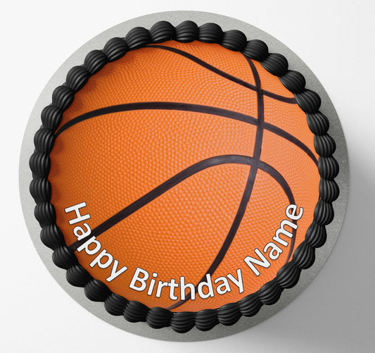 Basketball sports ball edible cake topper wafer icing cake decorating