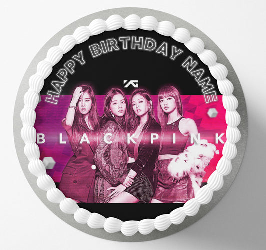 Blackpink Kpop singers edible cake topper wafer icing cake decorating