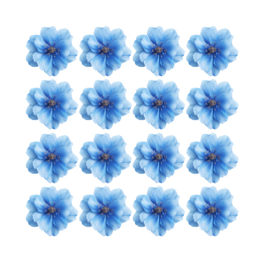 Pretty blue rose Flower edible wafer or icing cake cupcake whimsical 
