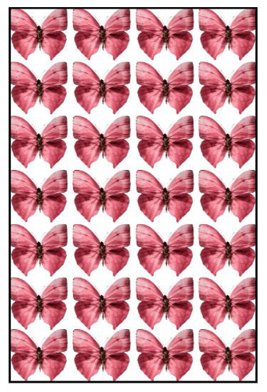 Burgundy Rose Wafer Butterflies