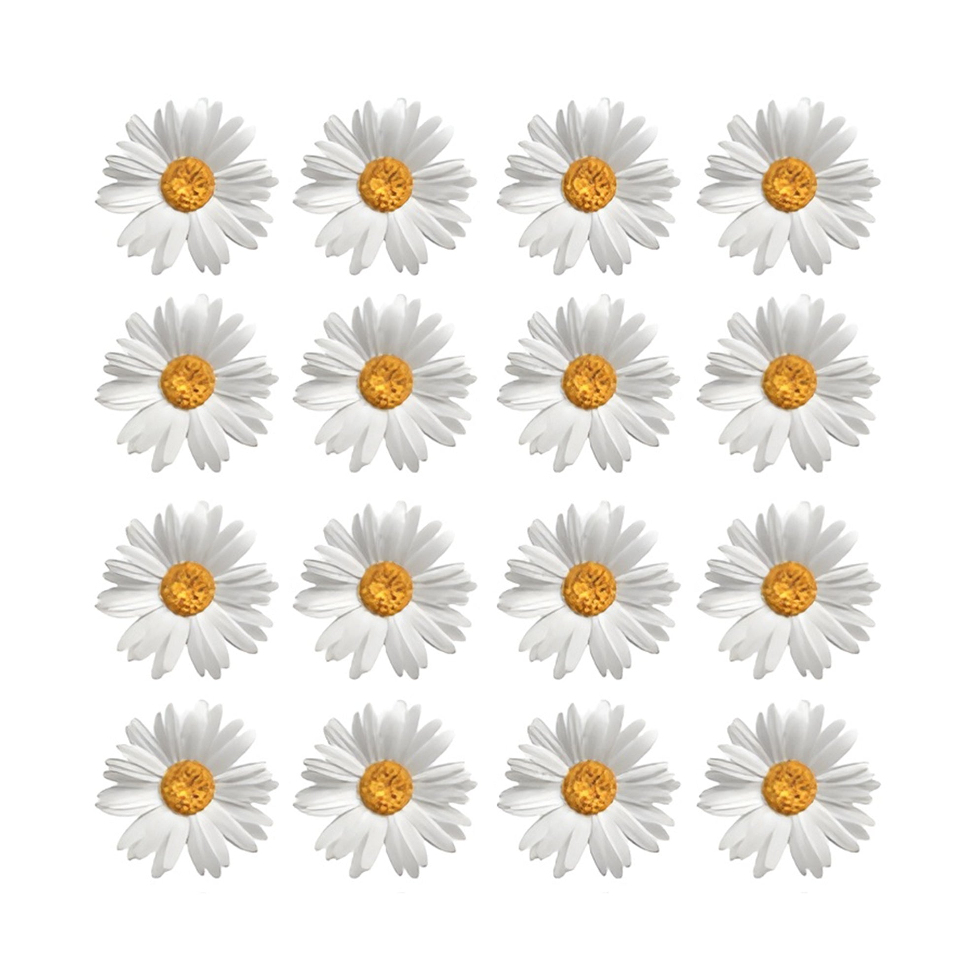 Pretty white daisy daisies Flower edible wafer or icing cake cupcake 