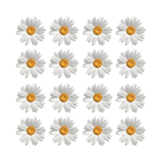 Pretty white daisy daisies Flower edible wafer or icing cake cupcake 