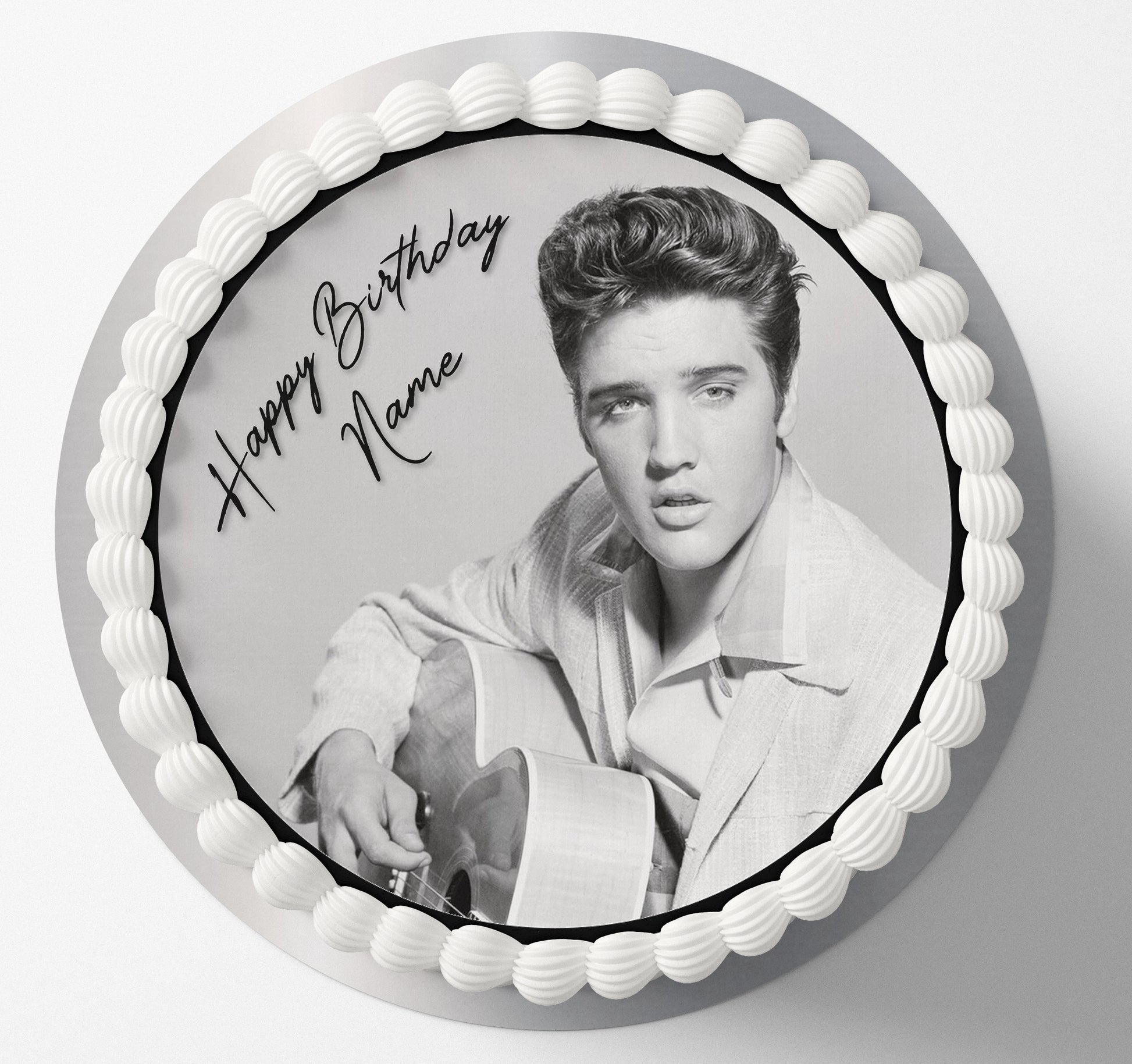 singer Elvis Presley edible cake topper wafer or icing