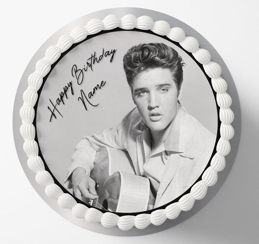 singer Elvis Presley edible cake topper wafer or icing