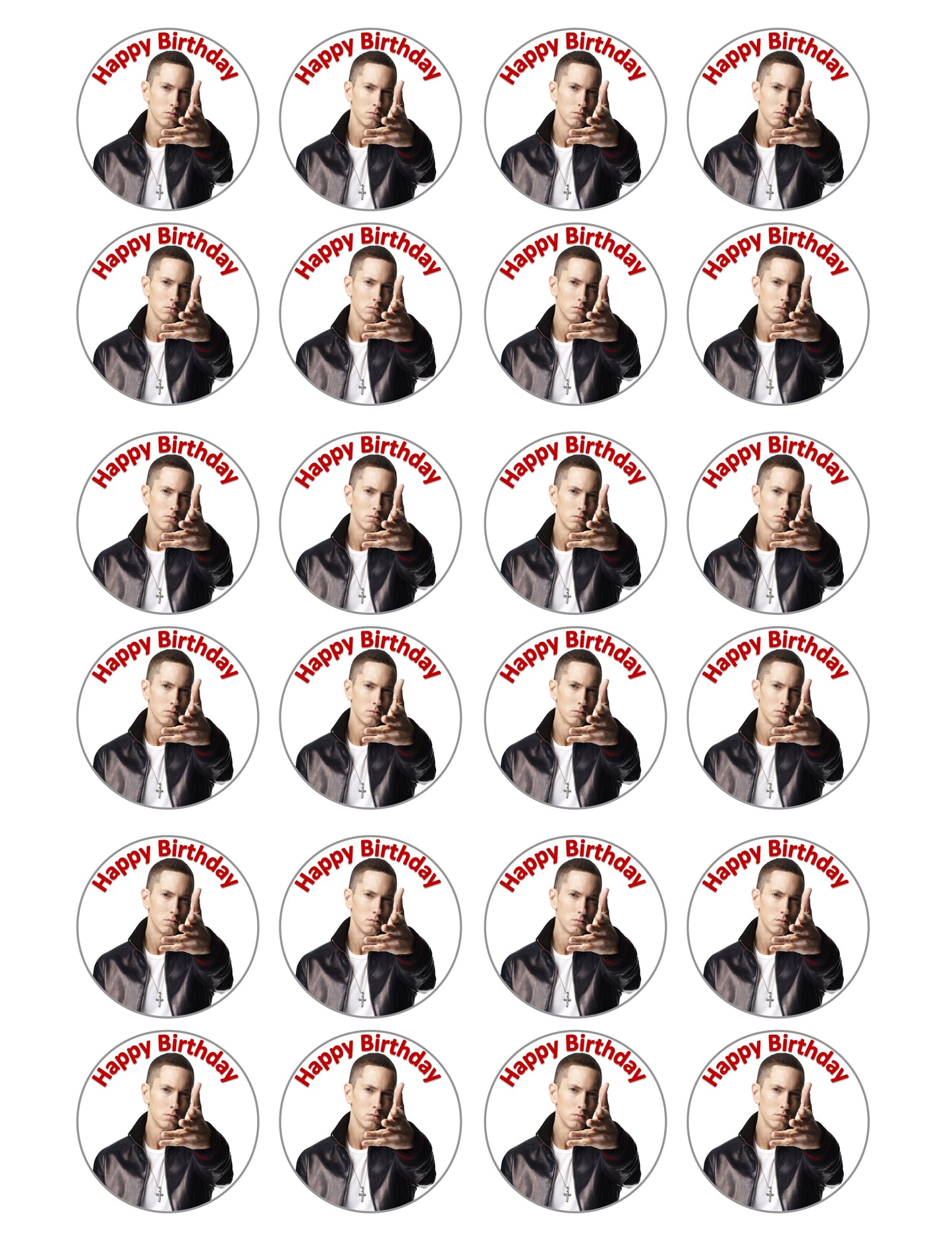 Eminem Cupcake & Cookie Toppers