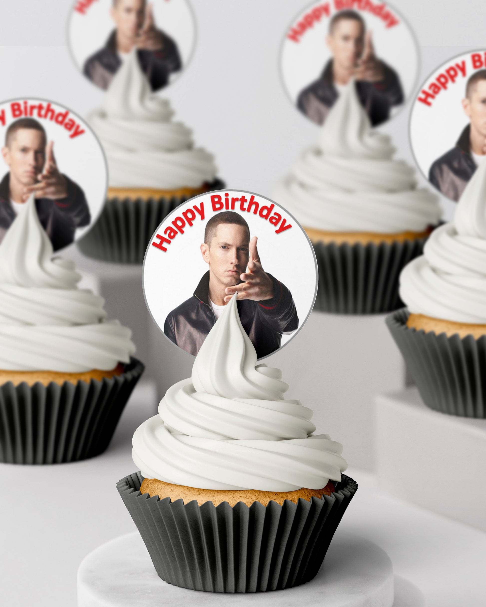 edible wafer icing cupcake toppers eminem rapper