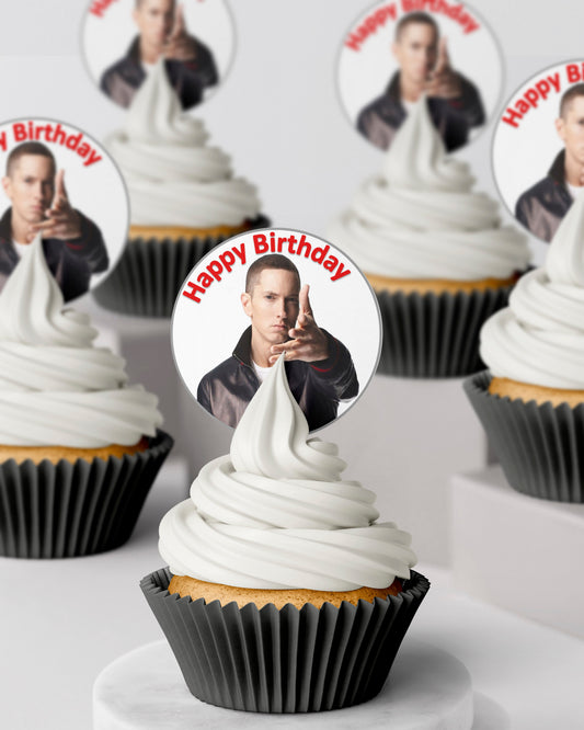 edible wafer icing cupcake toppers eminem rapper
