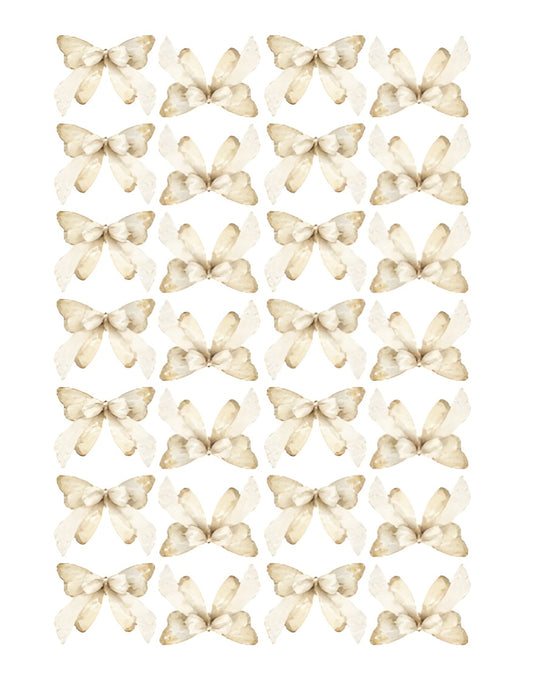 Gold Bow Wafer Butterflies