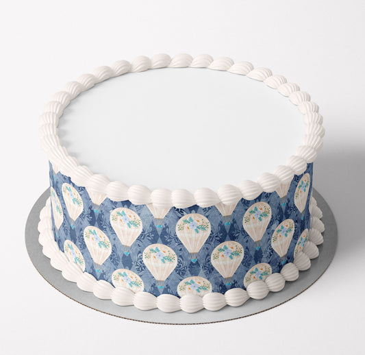 Blue Hot Air Balloon Cake Wrap