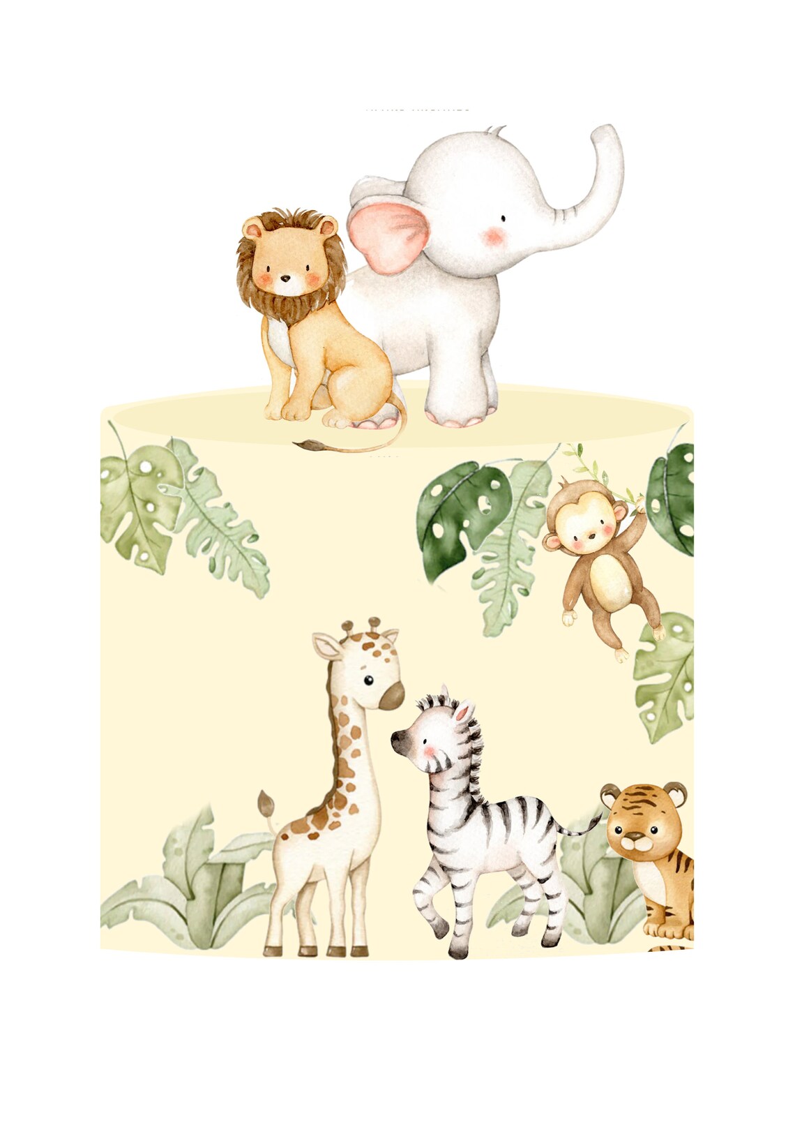 Jungle animal friends Precut Images