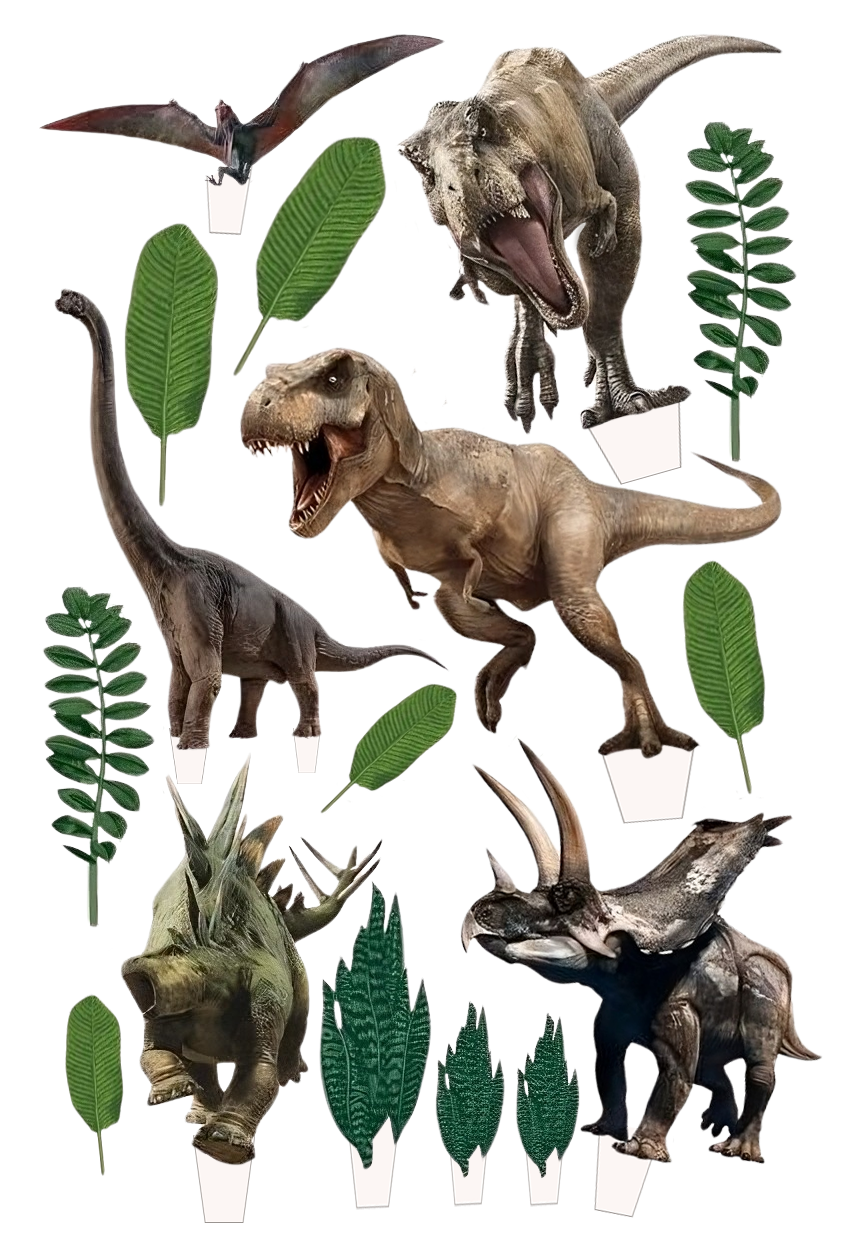 Jurassic Dinosaurs Precut Images