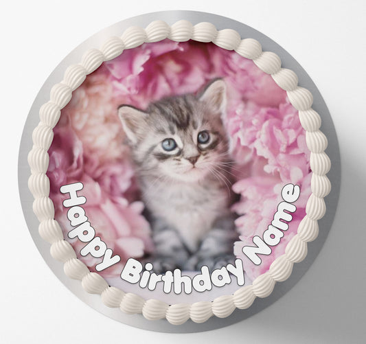 Cute Ragdoll cat kitten Edible wafer icing cake topper decoration gluten free