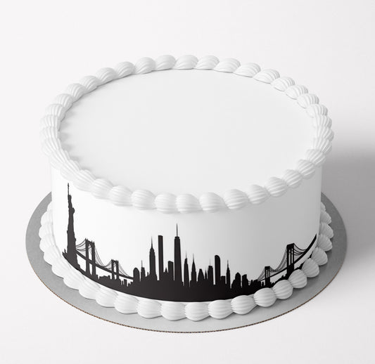 New York City Skyline Cake Wrap