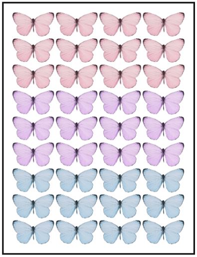 Pastel Wafer Butterflies