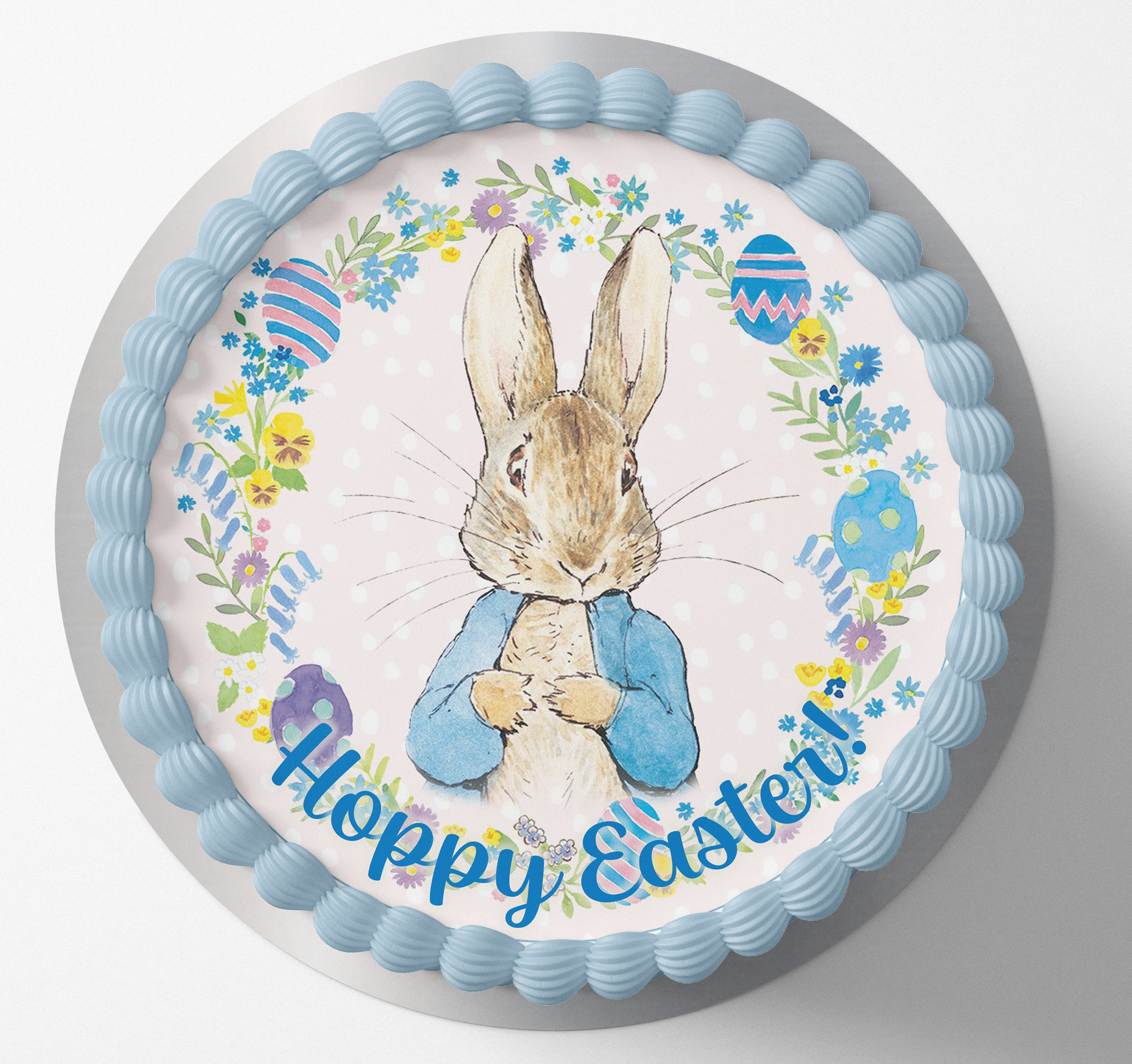 Peter Rabbit Bunny Easter cute easy edible cake topper wafer icing cake decorating Hoppy Easter!