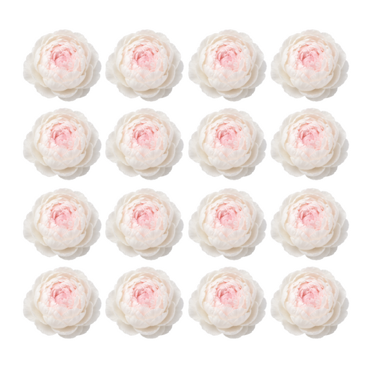 Powder Blush Pink Vintage Wedding Peonies Flowers edible wafer or icing cake cupcake great for  Weddings Birthdays